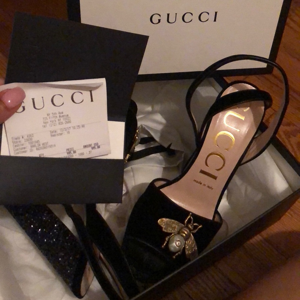 Gucci soko glittered platform